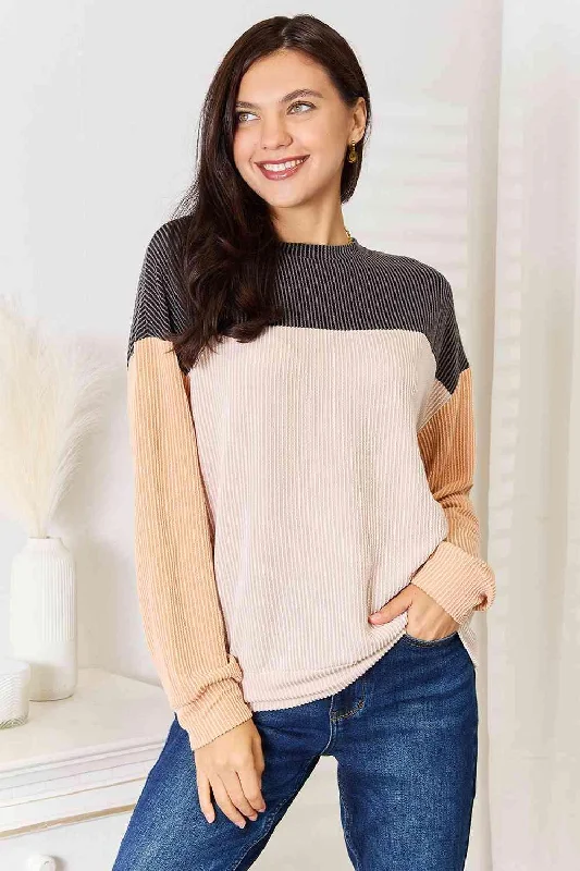 Hot Deal Color Block Dropped Shoulder T-Shirt