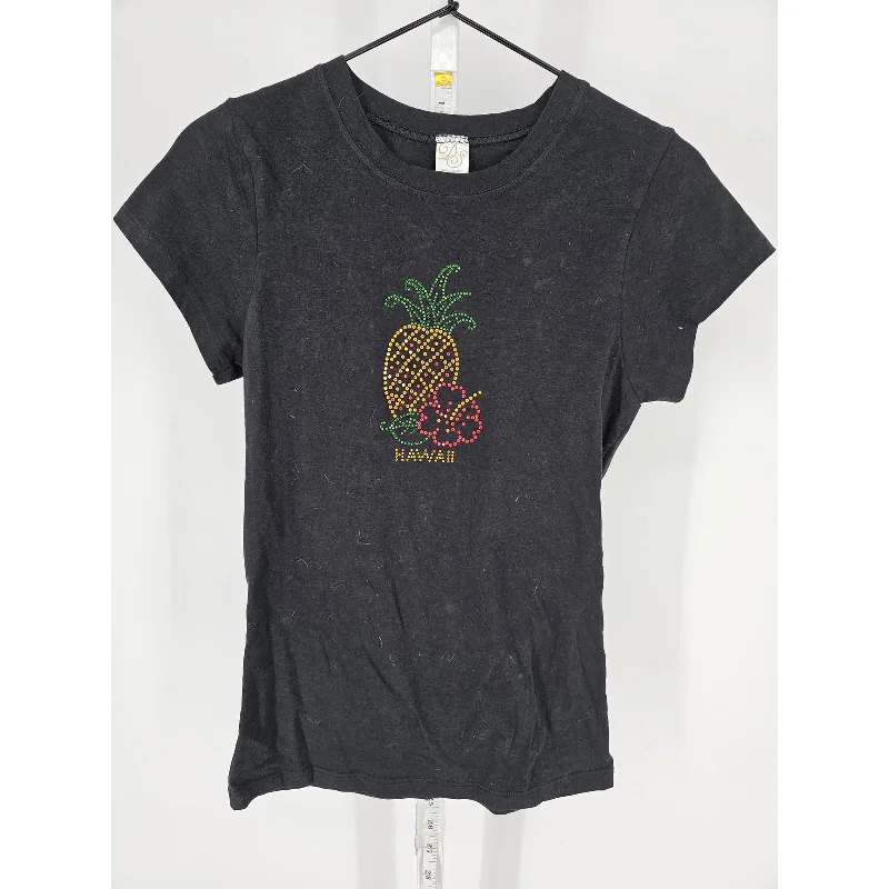 Exclusive Preview Dream Station Womens Sz L Short Sleeve T Shirt Hawaii Pineapple Rhinestones Y2K Exclusive Preview Dream Station Womens Sz L Short Sleeve T Shirt Hawaii Pineapple Rhinestones Y2K