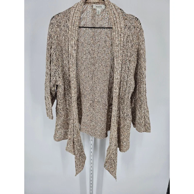 Big Discounts Dressbarn Womens Sz 18/20 Open Front Cardigan Sweater 3/4 Sleeve Beige Tan