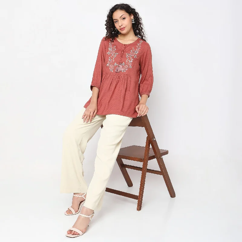 Price Blitz Flare Fit Solid Top