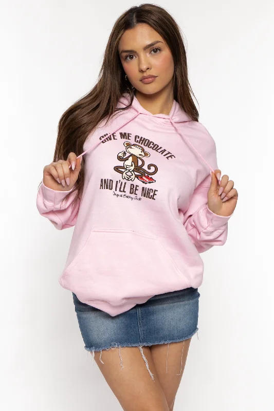 Daily Deals Give Me Chocolate - Bobby Jack Hoodie - Pink