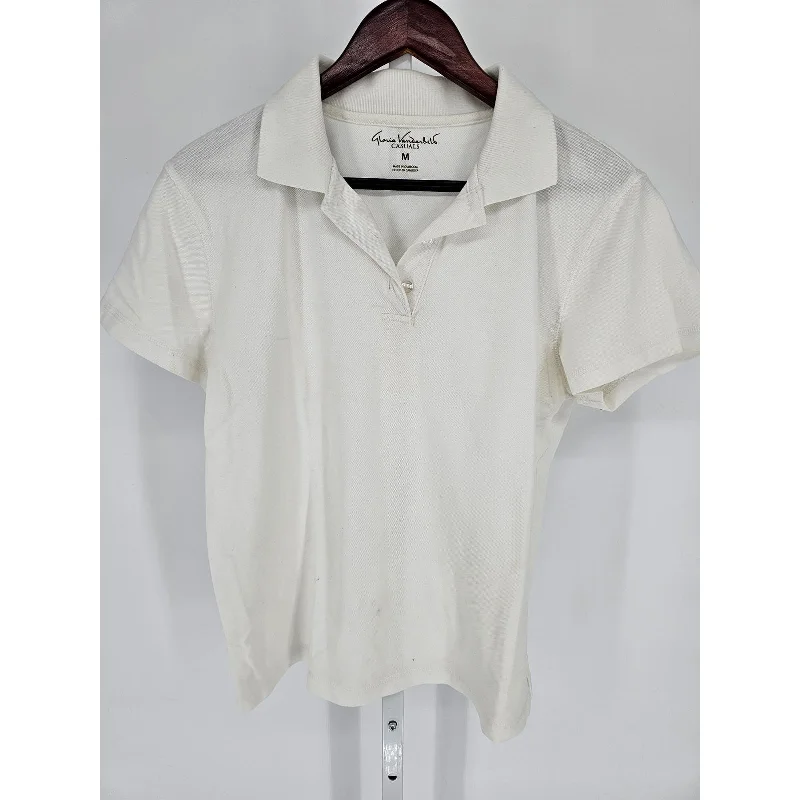Crazy Deals Gloria Vanderbilt Casuals Womens Sz M Short Sleeve Cotton Polo Shirt White Crazy Deals Gloria Vanderbilt Casuals Womens Sz M Short Sleeve Cotton Polo Shirt White