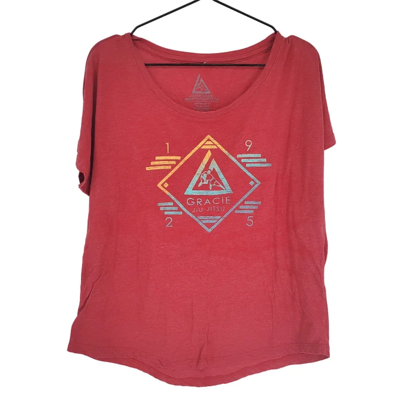 Quick Sale Gracie Jiu Jitsu Womens Sz XL Short Sleeve Slouchy T Shirt Red