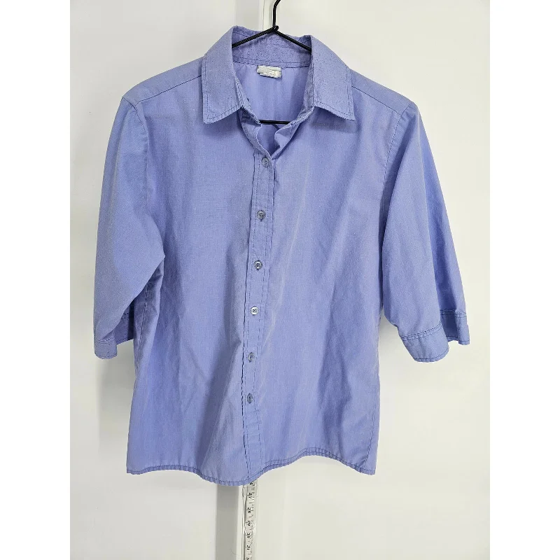 Act Fast Haband Womens Sz S 3/4 Sleeve Button Up Dress Shirt Light Purple