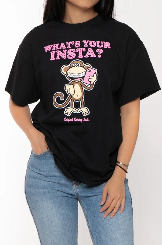 Limited Edition Instagram - Bobby Jack Boyfriend Rhinestone T-Shirt -Black