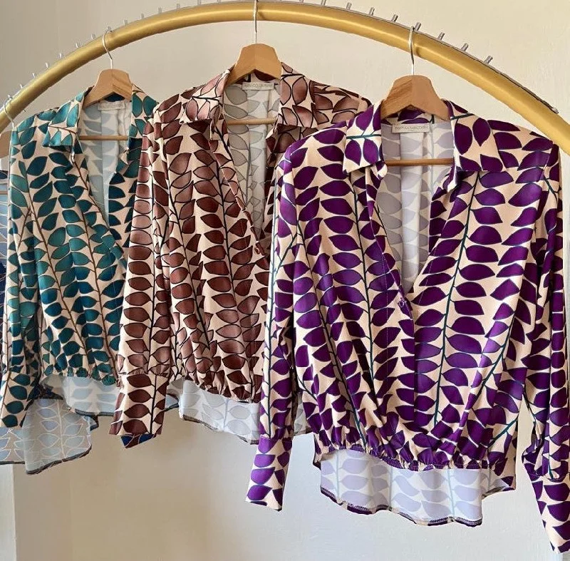 Limited Availability The Italian Leaves Print Blouse