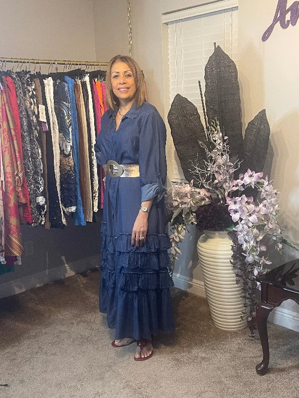 Exclusive Access The Italian Tencel Button Down Dress