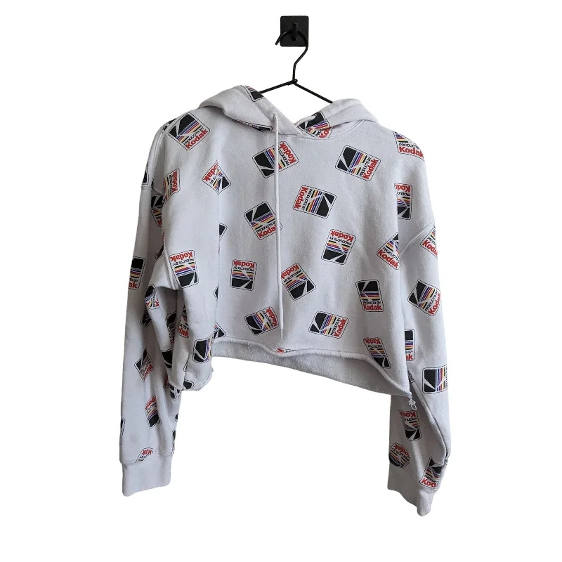 Mega Sale Kodak Camera Womens Sz M Cropped Hoodie Sweatshirt White