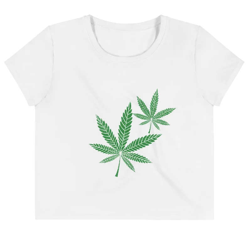 New Markdowns Weed Leaf Crop Tee