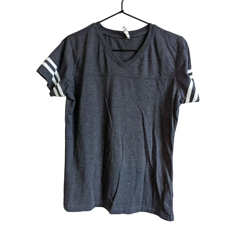 Sneak Peek Sale Live & Tell Womens Sz M Short Sleeve V Neck T Shirt Navy Blue