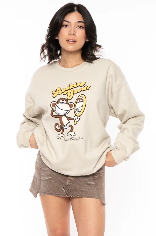 Weekend Deal Looking Good - Bobby Jack Crew Sweatshirt - Sand