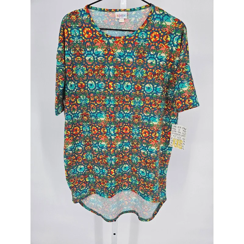 New Markdowns Lularoe Womens Sz XXS Irma Short Sleeve Tunic Top Floral Colorful NEW