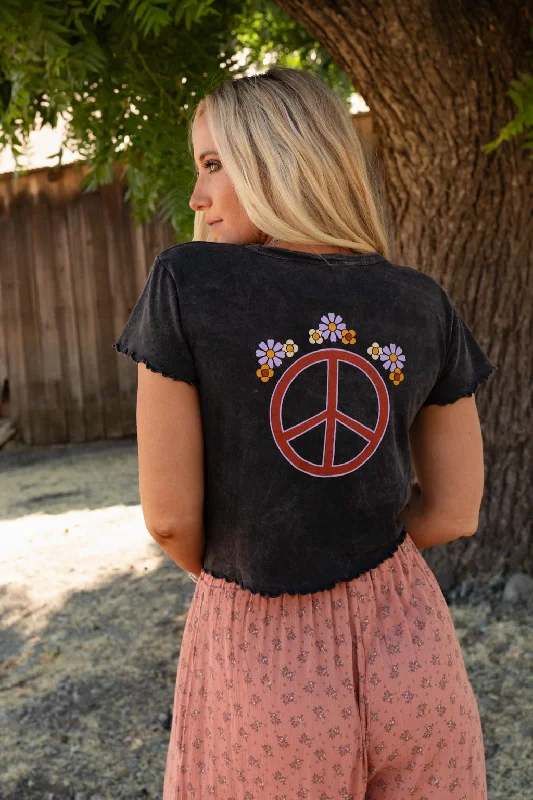 Limited Quantity Made With Love Graphic Tee - Charcoal