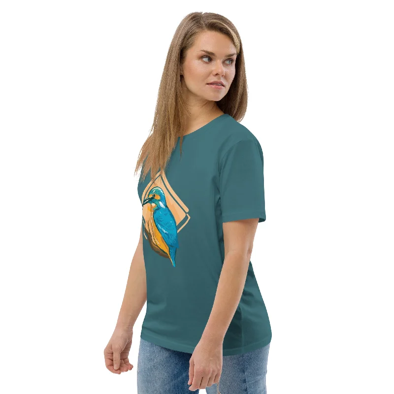 Friends and Family Sale Medium Fit Short Sleeve Women's Cotton T-Shirt KINGFISHER