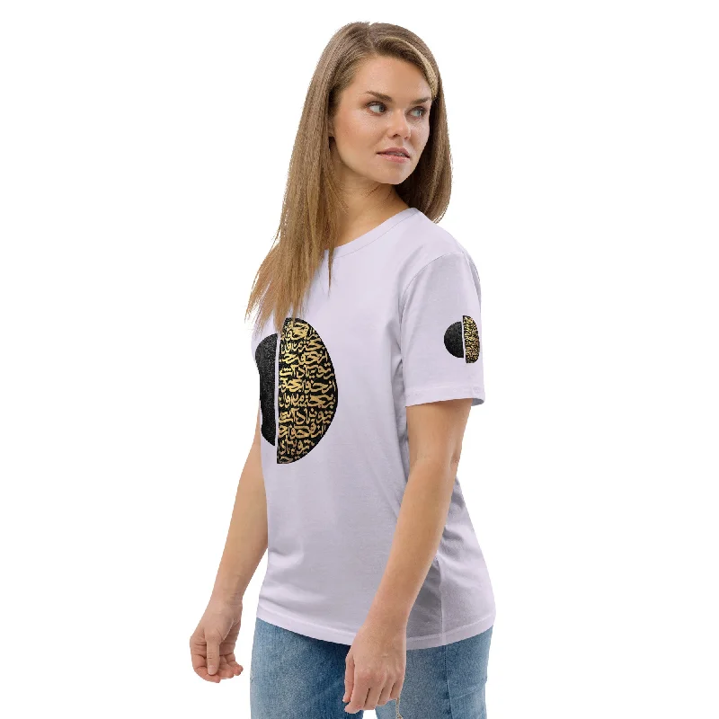Huge Discounts Medium Fit Single Jersey Organic Cotton Women's T-Shirt GOLDEN CALLIGRAPHY