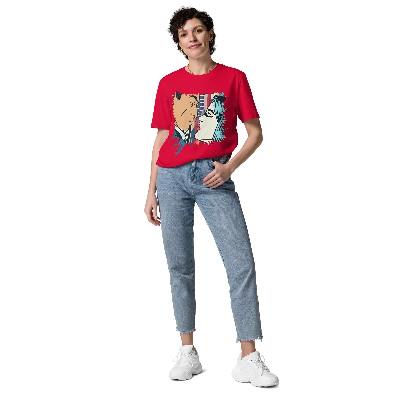 Huge Savings Medium Fit Women's Organic T-Shirt ROMANTIC COUPLES 2
