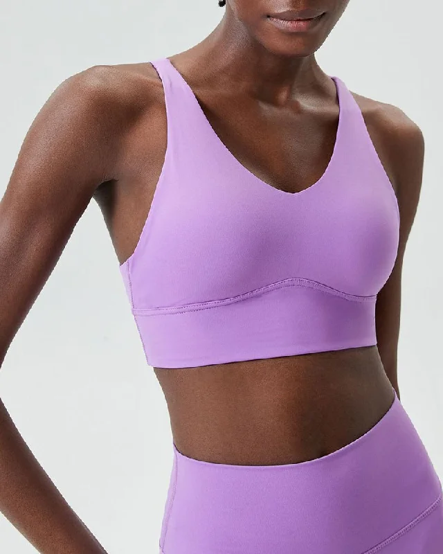 Season Finale Sale Mid-Protection V Neck Fitness Sports Bra S-XL
