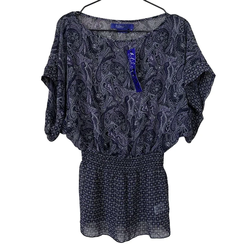 Online Specials Miley Cyrus Max Azria Womens Sz M Black and Purple Paisley Print Blouse NEW Online Specials Miley Cyrus Max Azria Womens Sz M Black and Purple Paisley Print Blouse NEW
