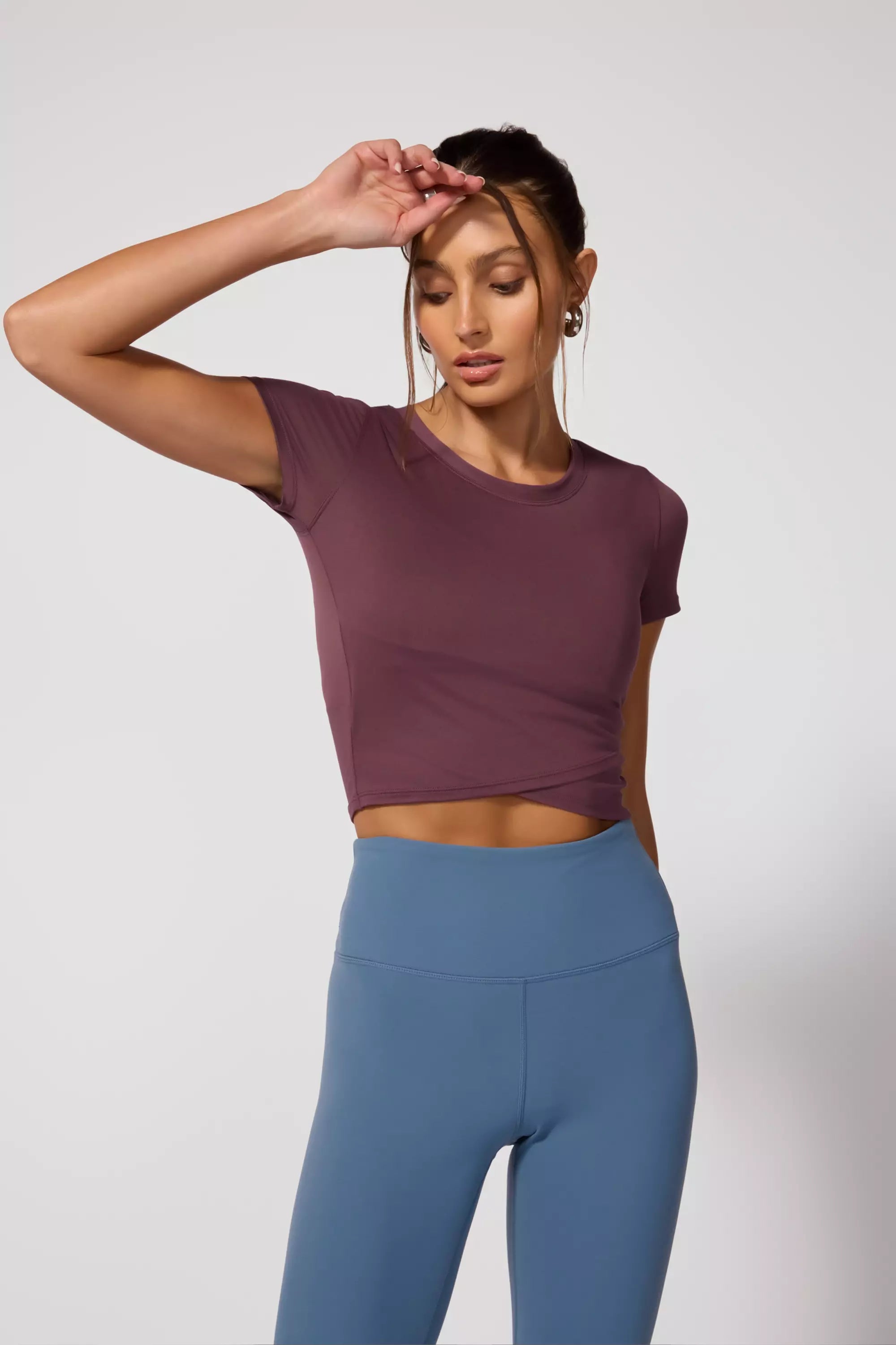 Final Sale Pace Wrap Tee - Huckleberry