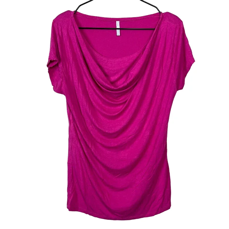 Limited Availability Passports Womens Sz M Pink Scoop Neck Short Sleeve Blouse