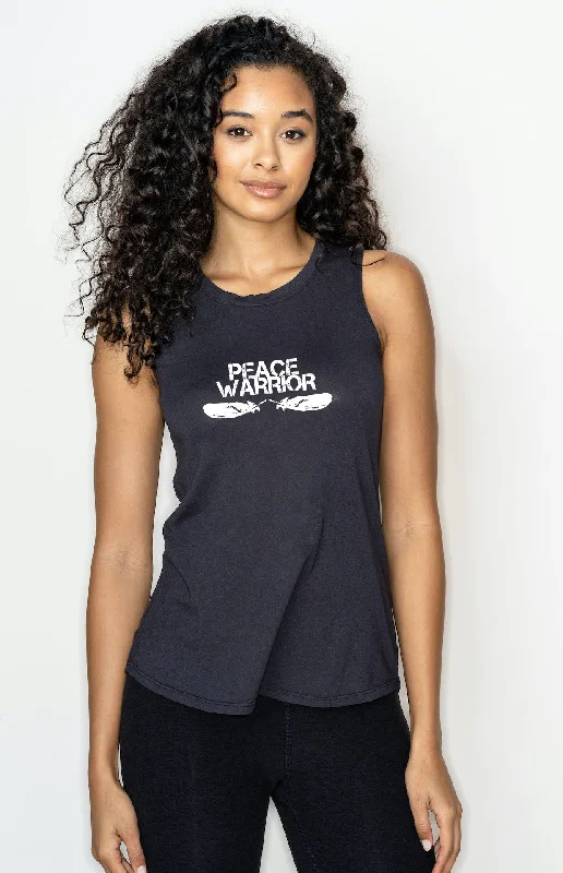 Sale Event 'Peace Warrior' Perfect Tank - Vintage Black