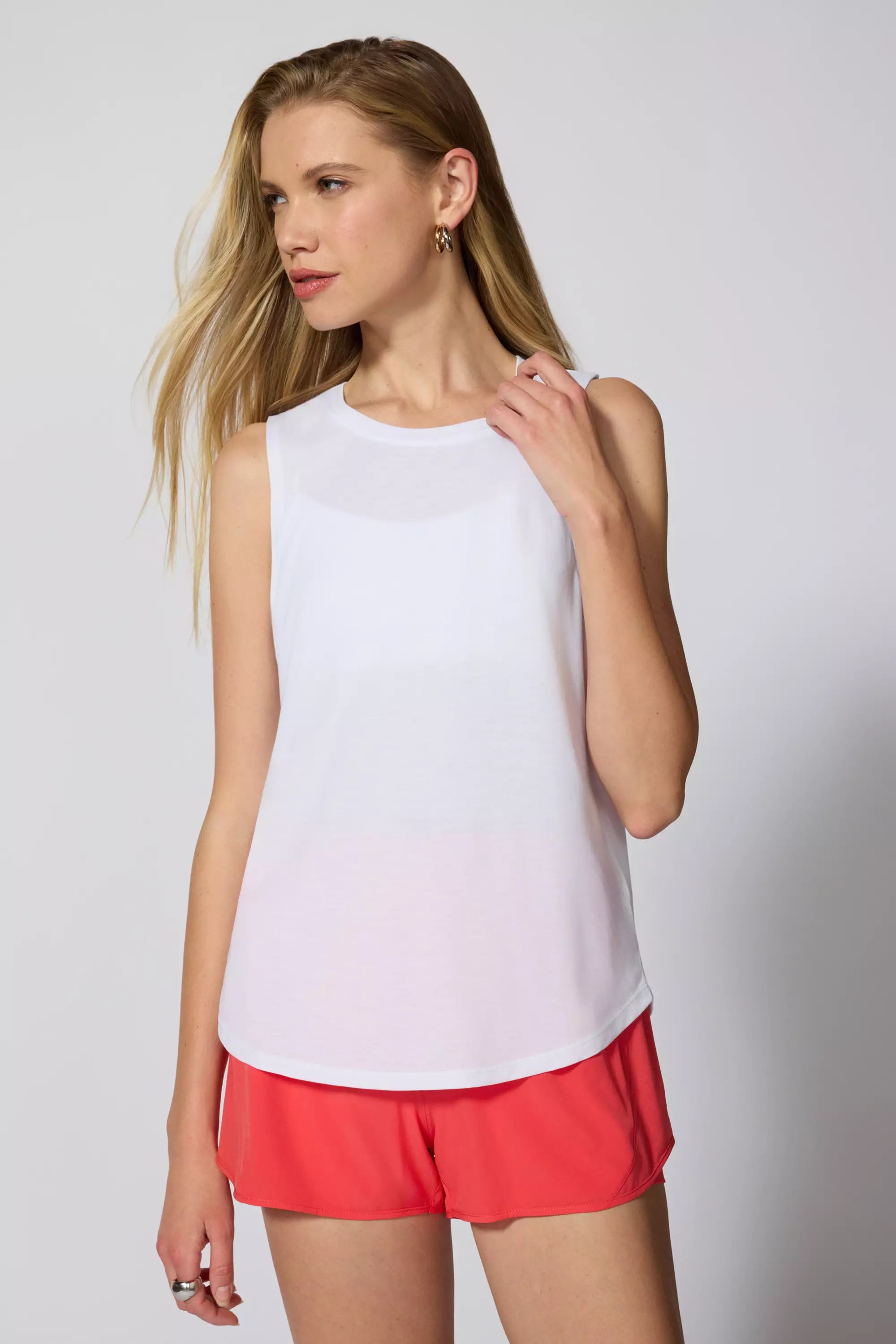 Time-Limited Offer Performance Knit Tank - White