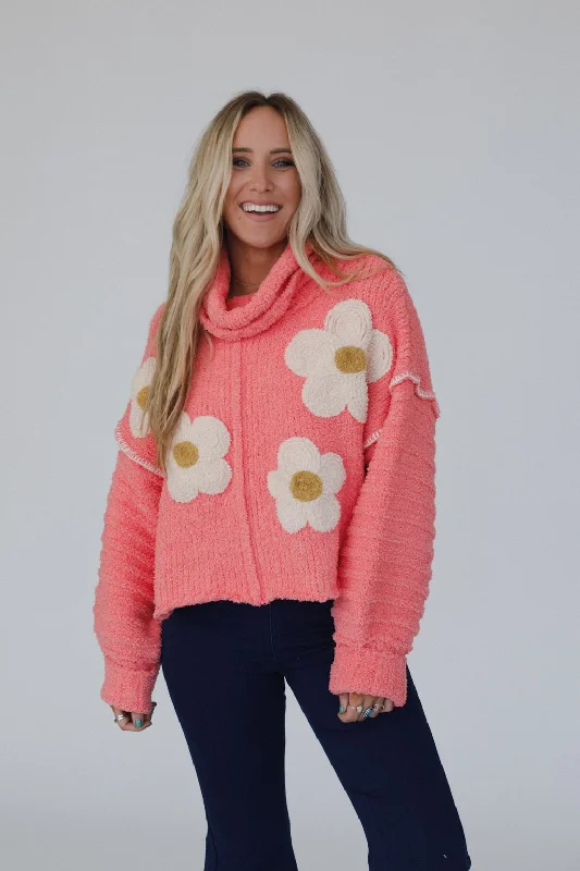 Limited Time Petal Warmth Sweater - Coral