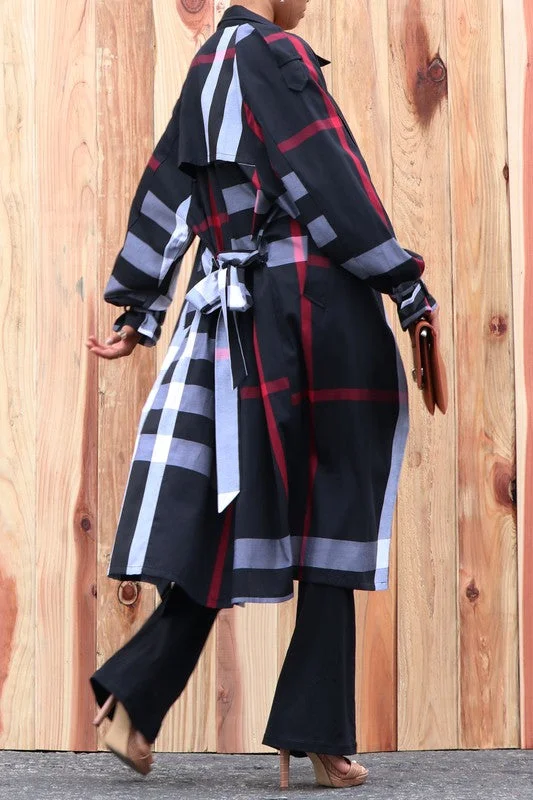 Price Meltdown Plaid Trench Coat