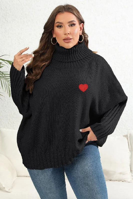 Factory Direct Sale Plus Size Turtle Neck Long Sleeve Sweater