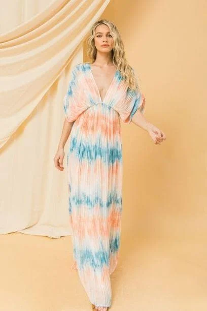 Take Advantage Printed Pleated Woven Maxi Dress