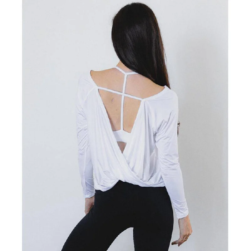 Factory Direct Sale Quick Dry Open Back Long Sleeve Yoga Top