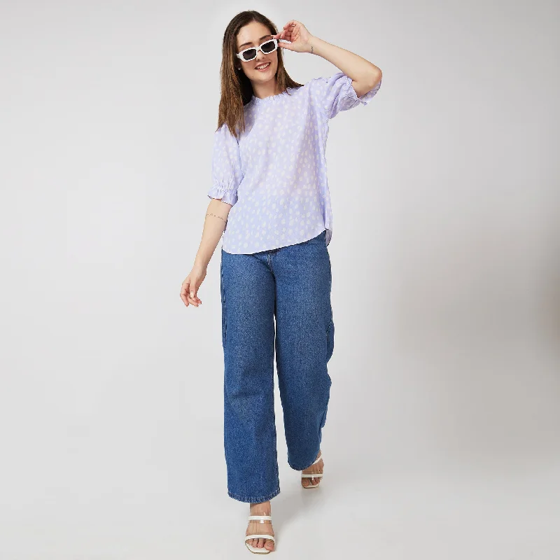 Weekend Special Regular Fit Block Print Top