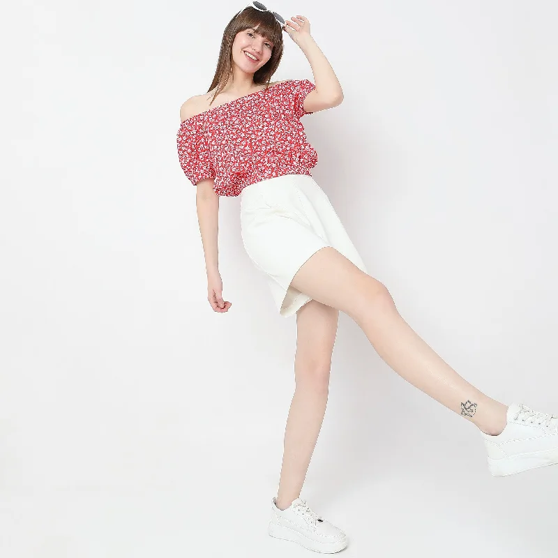 Low Prices Regular Fit Floral Top