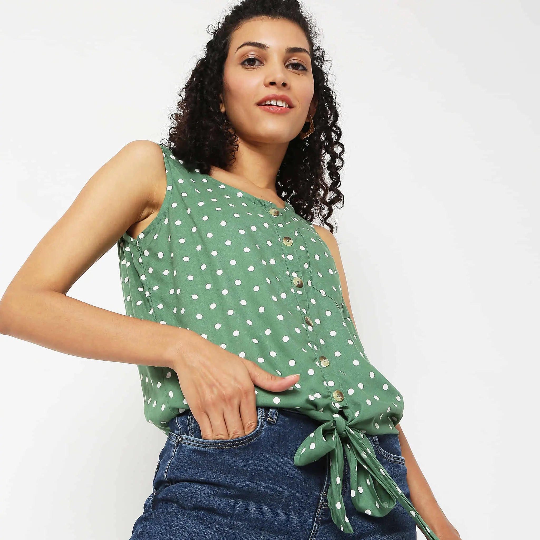 Super Bargain Regular Fit Printed Top