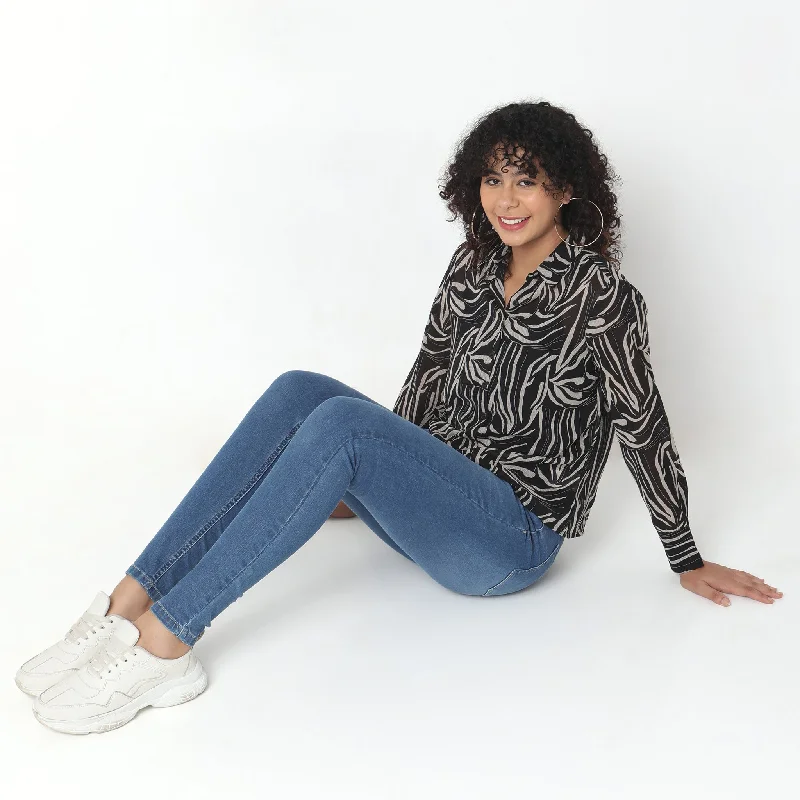 Clearance Event Regular Fit Printed Top