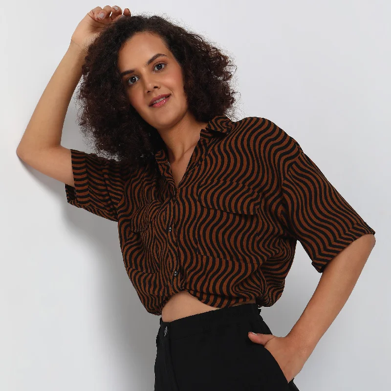 Markdown Madness Regular Fit Printed Top