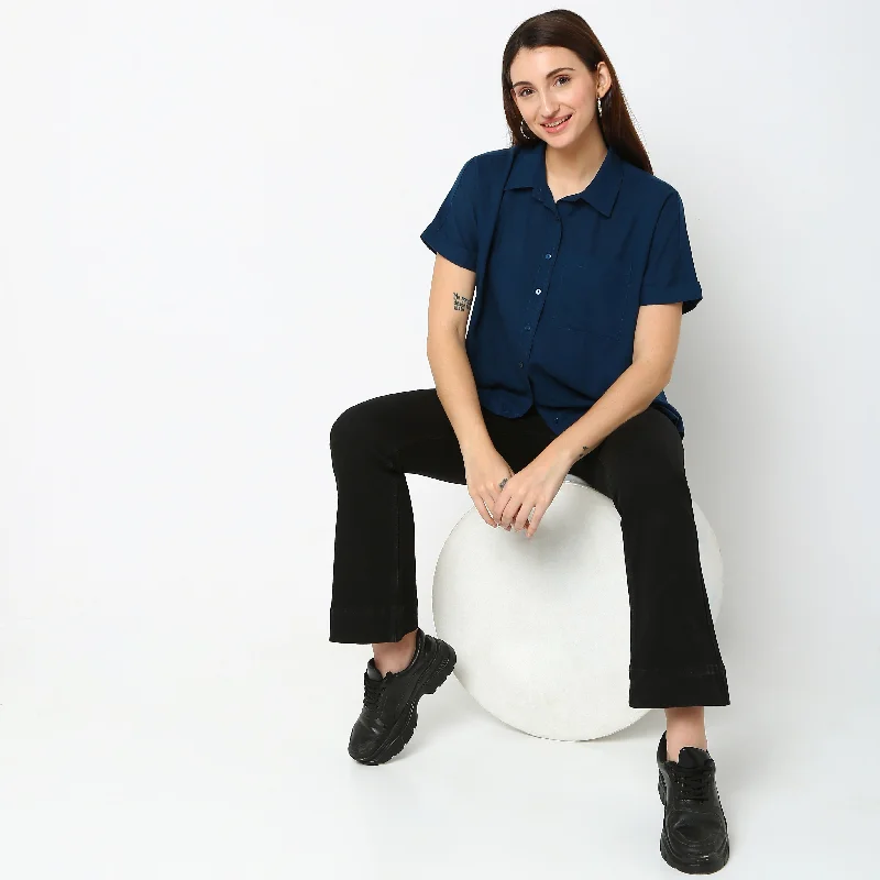 YEAR-End Sale Regular Fit Solid Shirt