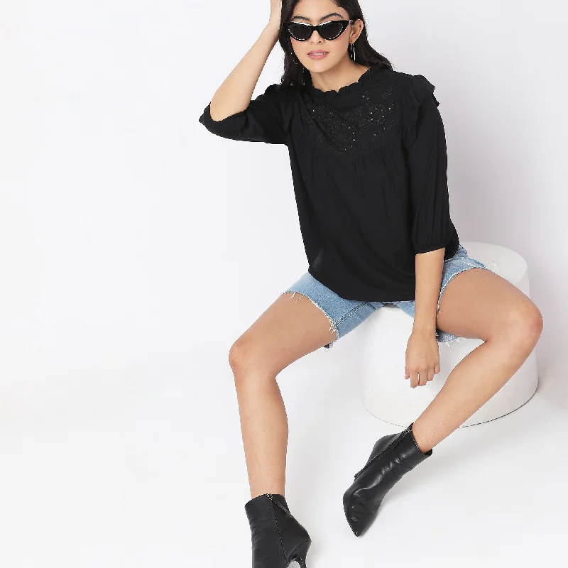 Price Fest Regular Fit Solid Top