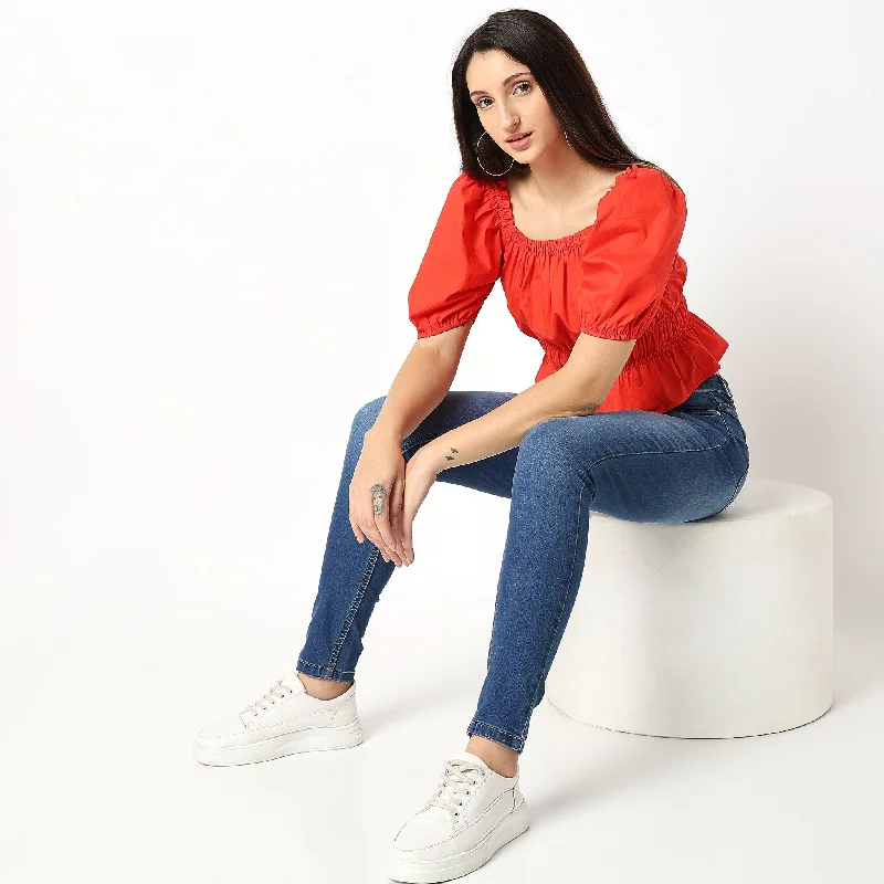 TIME-Limited Offer Regular Fit Solid Top