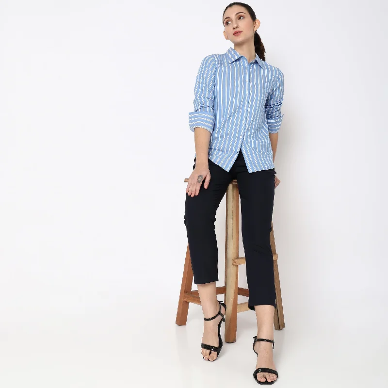 Deep Discounts Regular Fit Striped Shirt