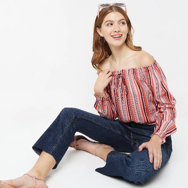 Deal Alert Regular Fit Striped Top