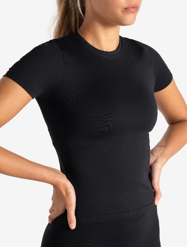 Final Clearance Sculpt Seamless T-Shirt - Black