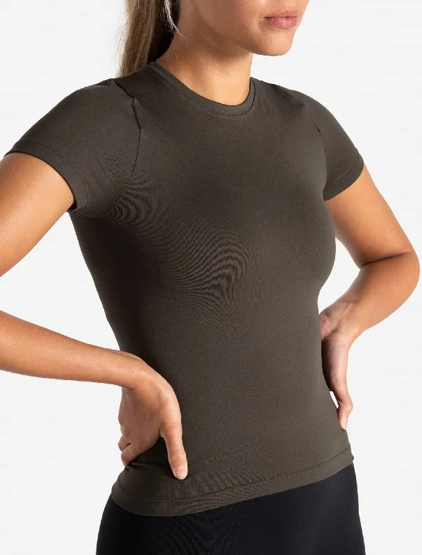 Lowest Price Sculpt Seamless T-Shirt - Olive