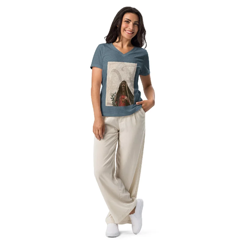 Value Deals Short Sleeve Relaxed V-neck Women's T-Shirt ARAB WOMAN