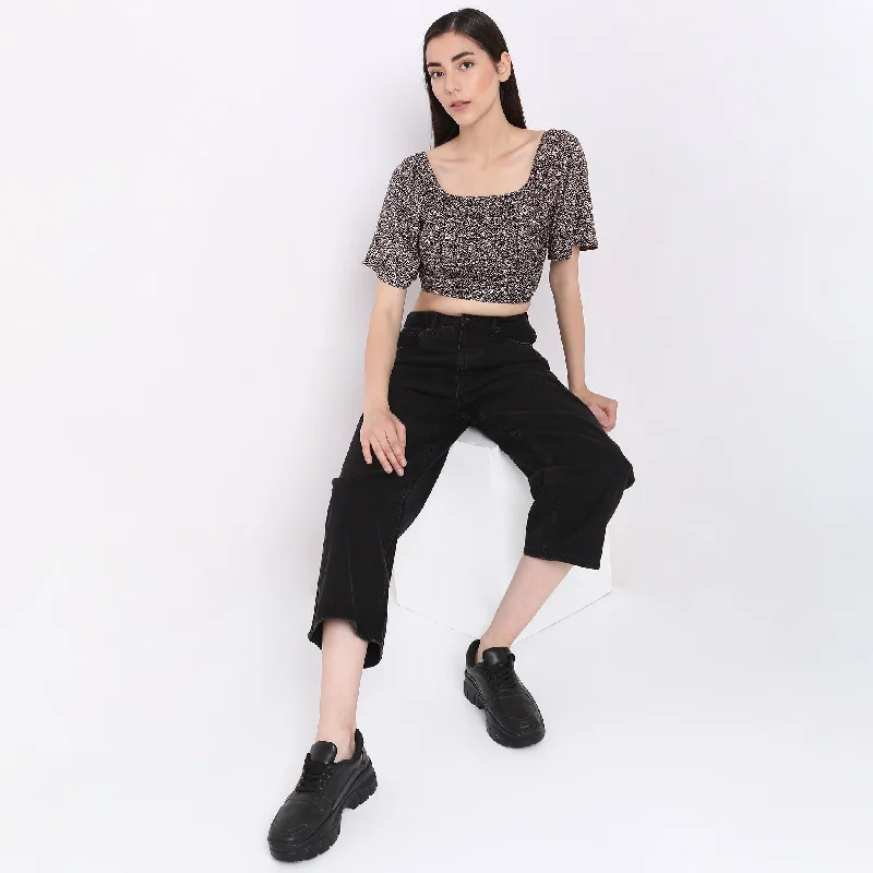 Flash Sale Slim Fit Printed Top