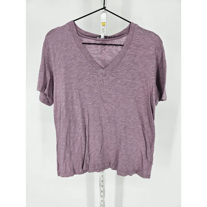 Time-Limited Offer Splendid Womens Sz S Short Sleeve V Neck T Shirt Light Purple Mauve