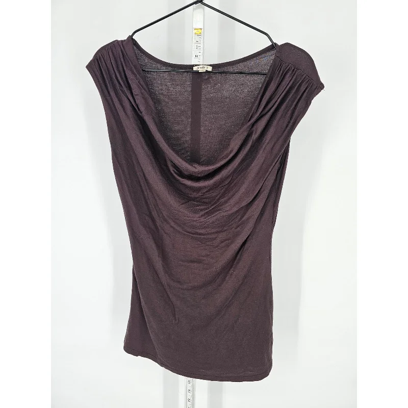 Instant Discount Studio Y Womens Sz S Scoop NEck Sleeveless Blouse Dark Brown