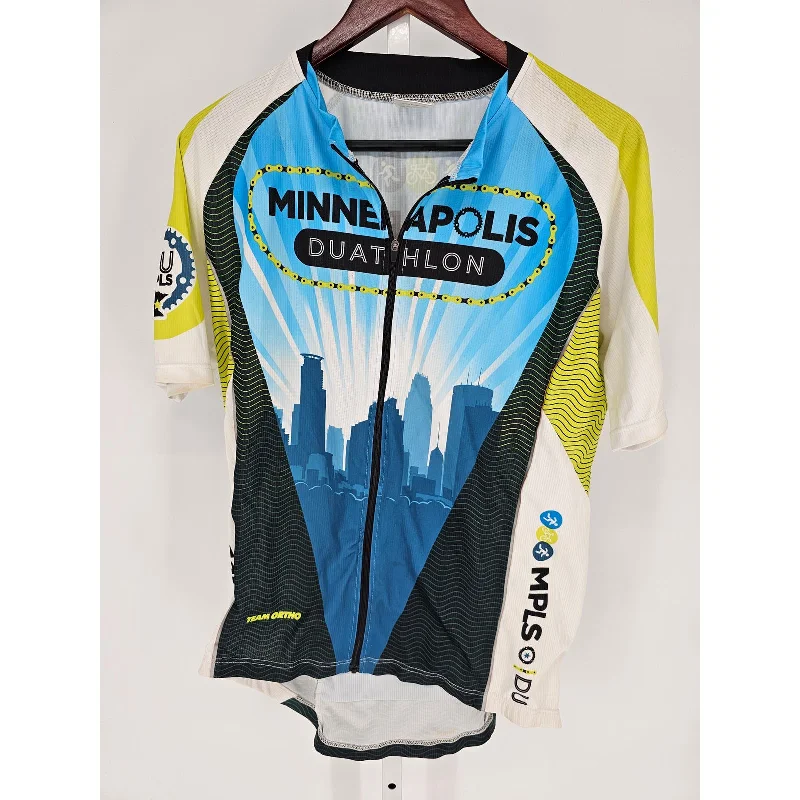 Amazing Deals Team Ortho Womens Sz L Full Zip Cycling Jersey Minneapolis Duathlon