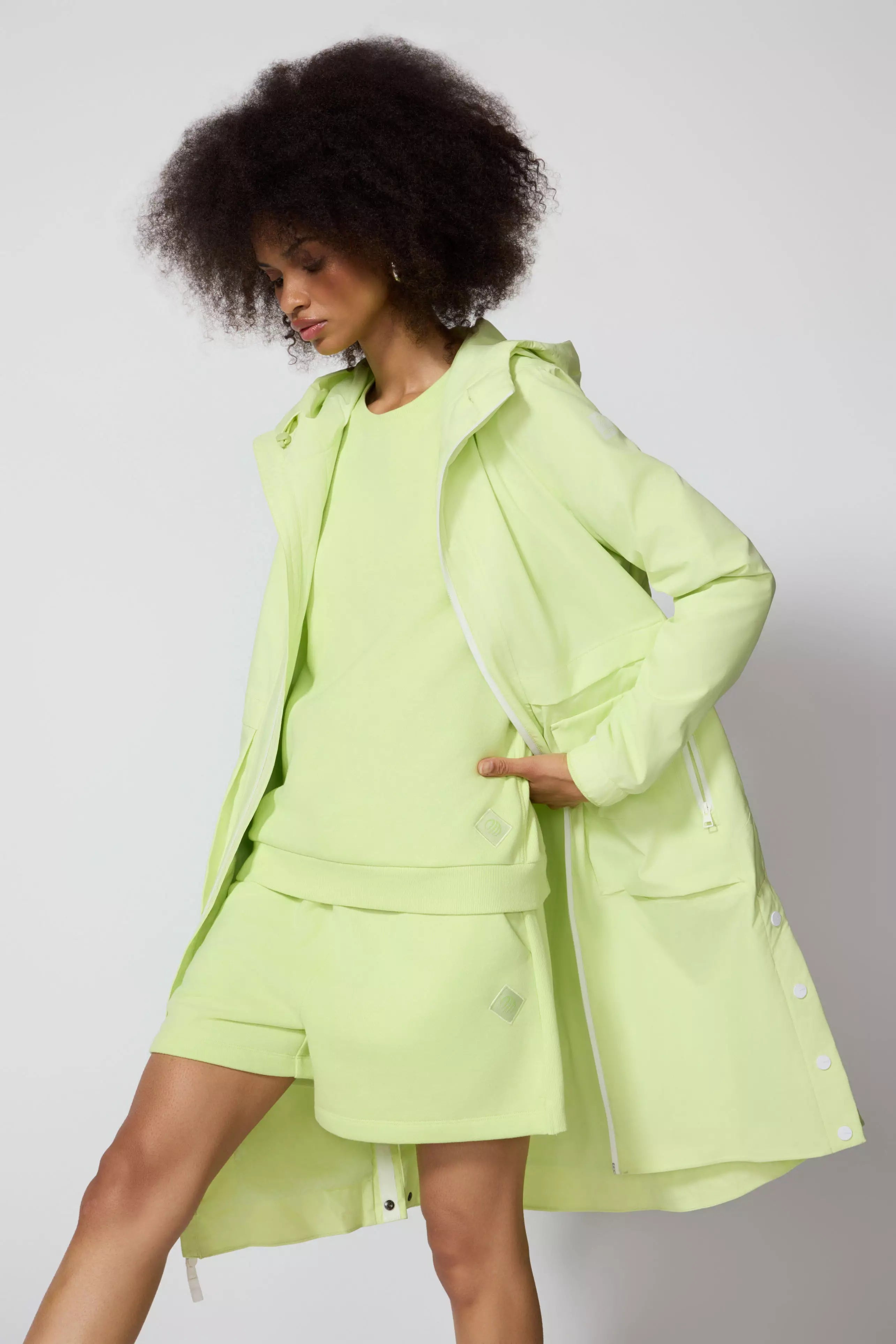 Don't Wait Tempest Cargo Rain Jacket - Shadow Lime