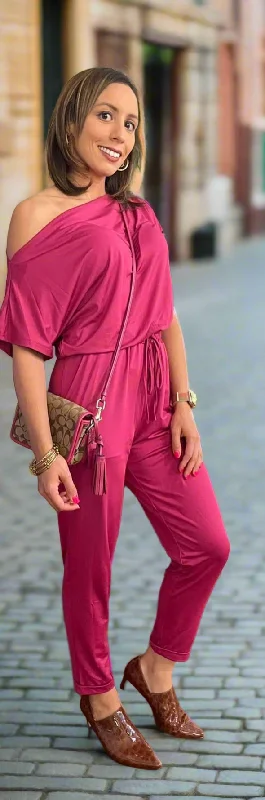Value Deals The Johanie Off Shoulder Venetian Jumpsuit